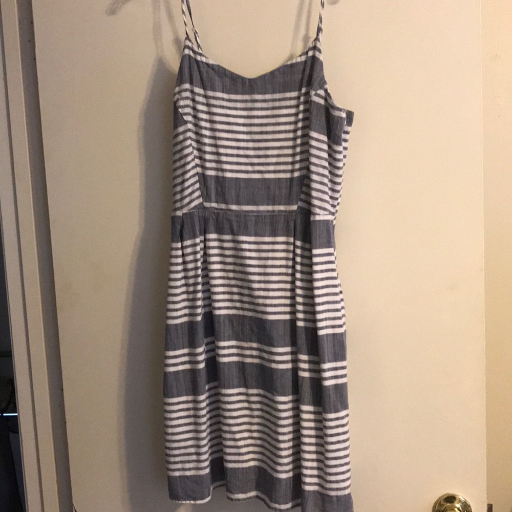 Grey striped dress